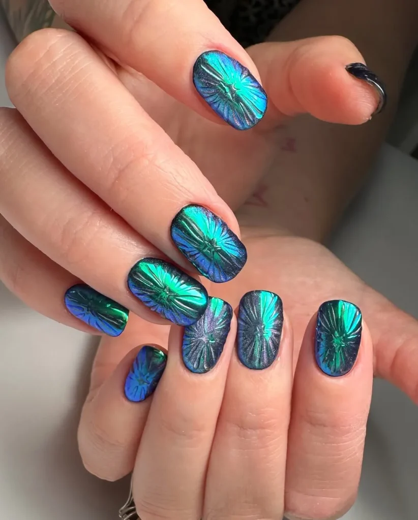 3D textured nail art